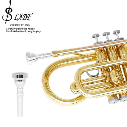 SLADE Bb Cornet Professional Brass body Gold lacquer Phosphor copper leadpipe Tone Cornet with Storage Box Accessories ﻿
