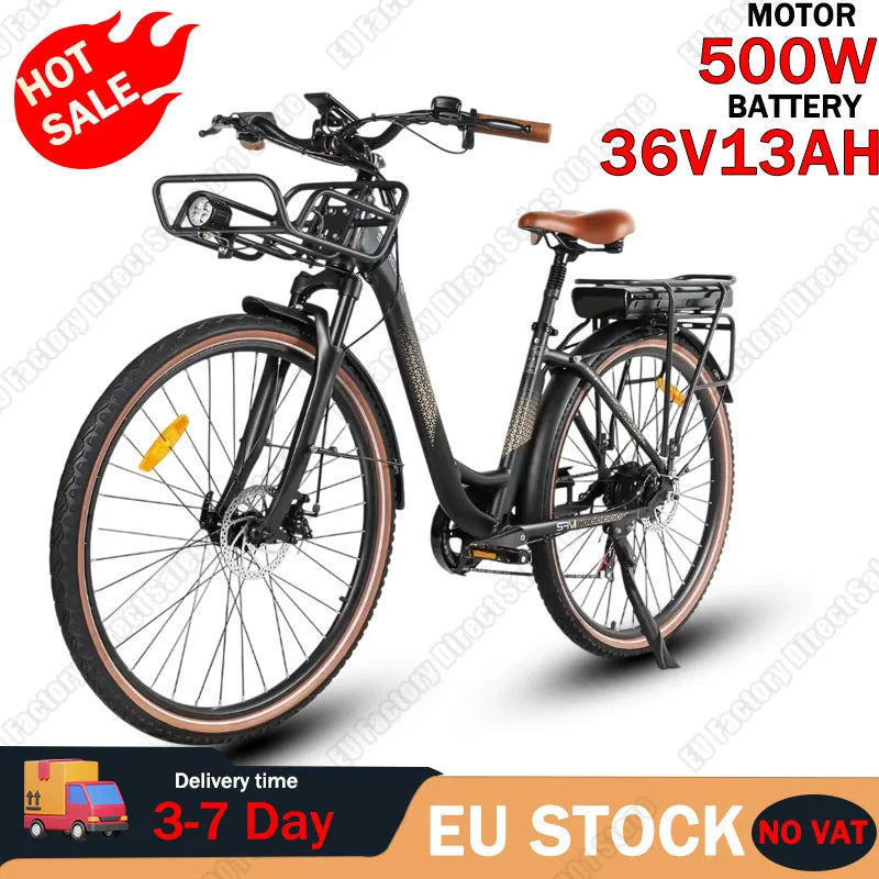 SAMEBIKE RS-A07 28" 500W Electric Bicycle| 36V13AH Lithium Battery