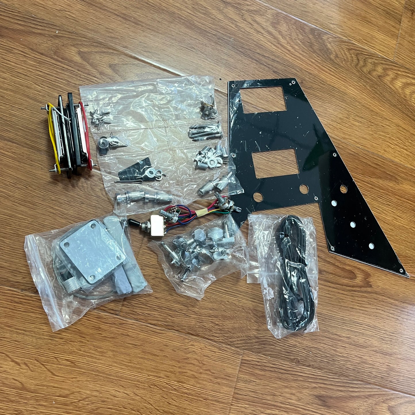 Dimebag Stealth Style DIY Electric Guitar Kit Mahogany Body Rosewood Fret free shipping