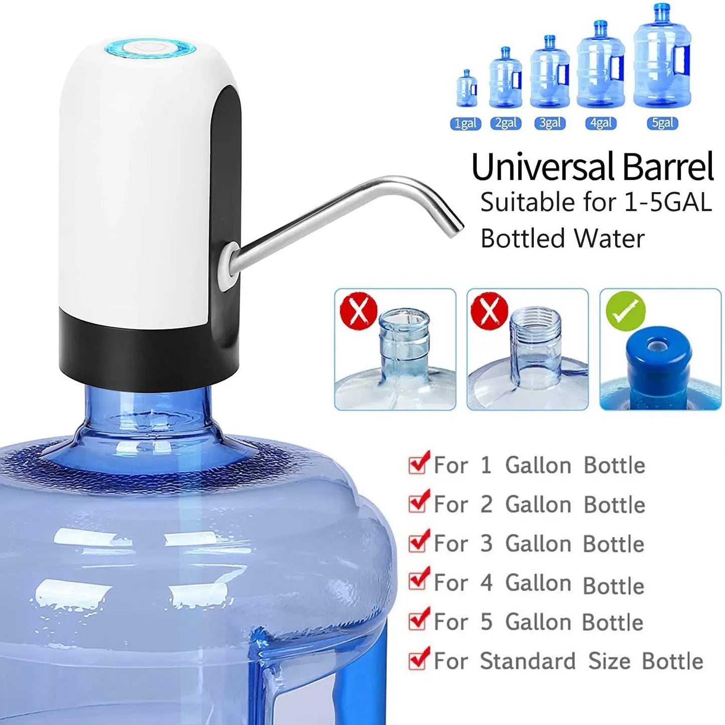 Drinking Dispense Bottle Pump | USB