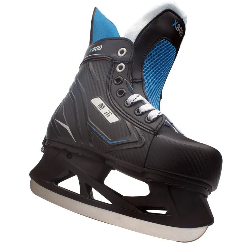 Adjustable Ice Hockey Skates for Adults – Insulated Winter Ice Skates with Stainless Steel Blades for Beginners