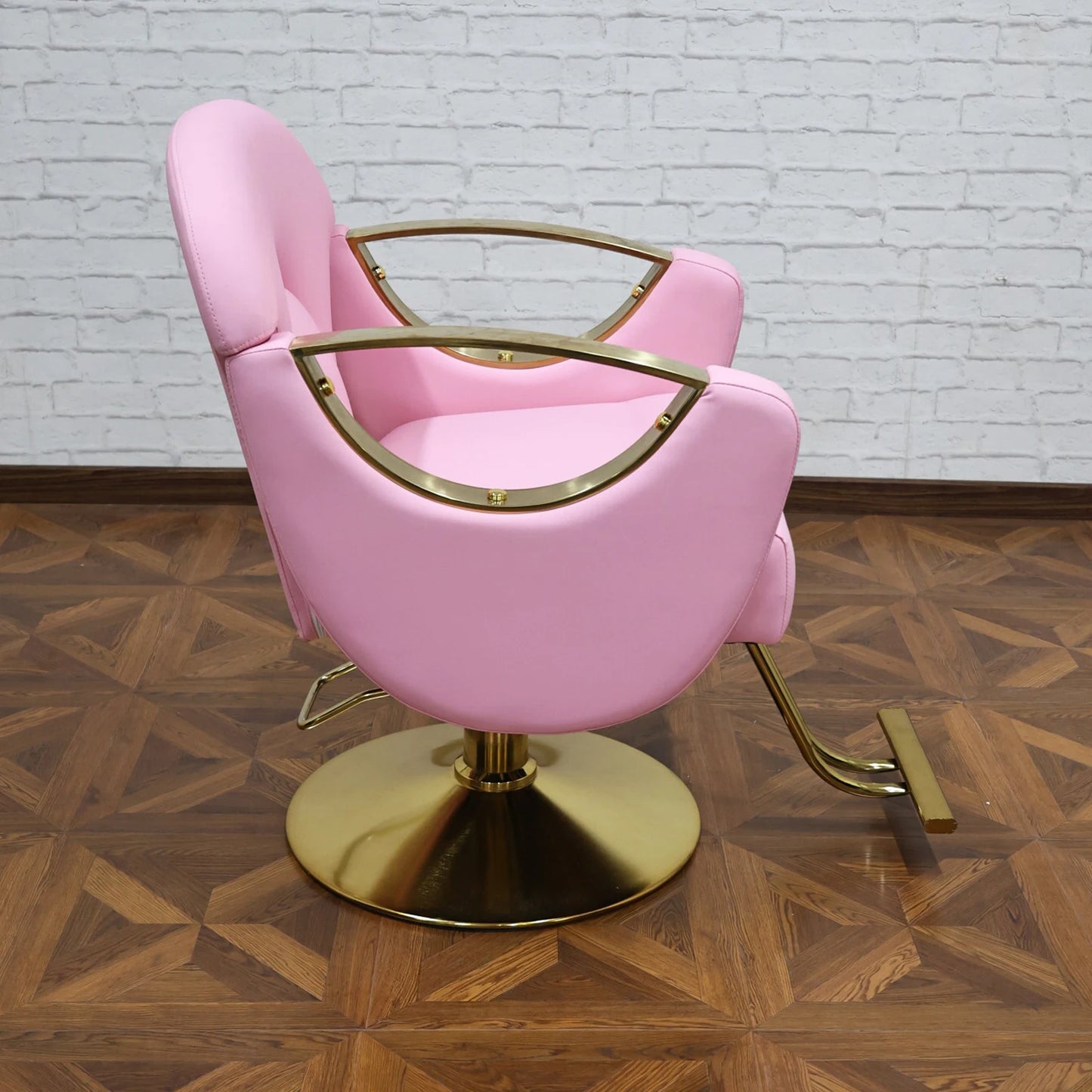 Barber Shop Barber Chair, 360° Rotatable, Hydraulic Lift, Pink Chairs, New Design, Customizable Hair Salon Furniture Wholesale