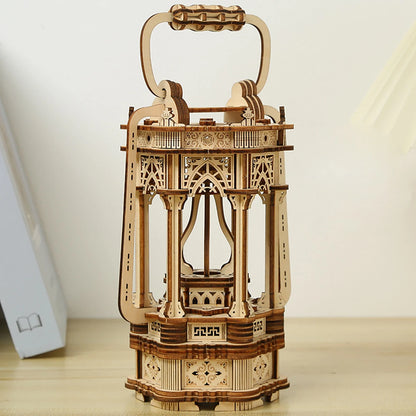 Tang Lantern 3D Car Wooden Puzzle Scale Model,DIY Model Kit, Handcraft Gift,Home Decoration,Mechanical Model Kit, Building Toy