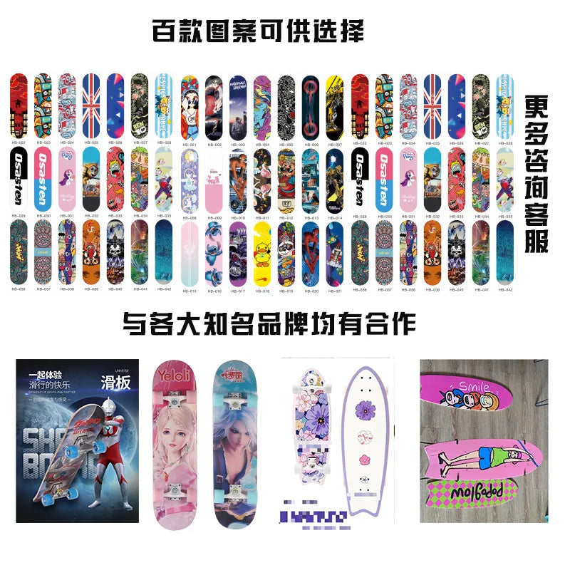 Maple Surfskate Longboard, Single Kick Carving Cruiser for Pumping & Street Riding