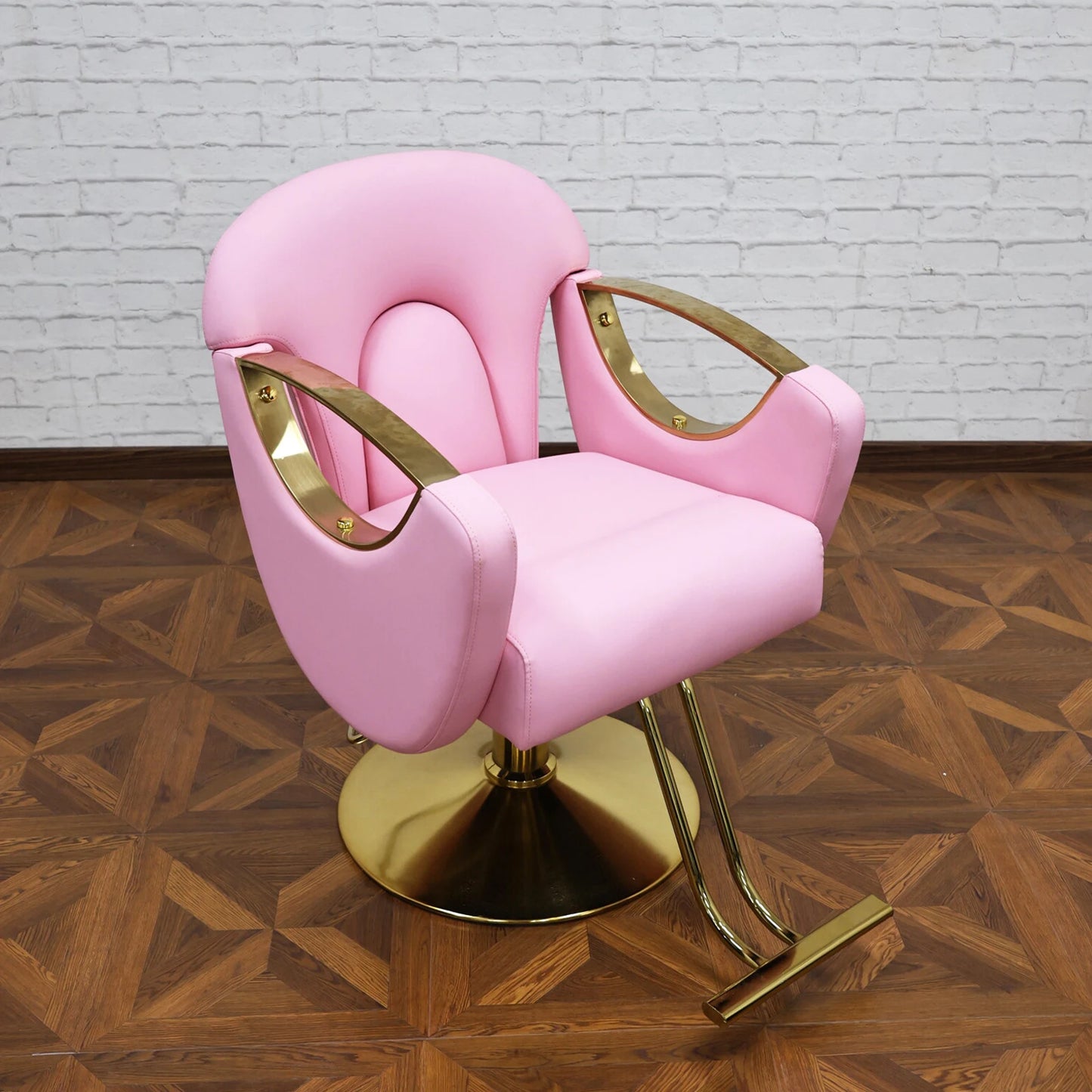 Barber Shop Barber Chair, 360° Rotatable, Hydraulic Lift, Pink Chairs, New Design, Customizable Hair Salon Furniture Wholesale