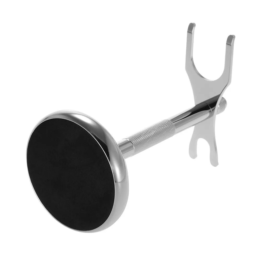 Deluxe Chrome Razor and Brush Stand