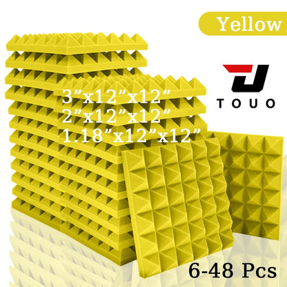 TOUO Acoustic Sound Proof Wall Panels Foam - 6-48 Pcs