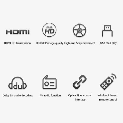 DVD/CD Player  | Dolby 5.1 Channel USB/Audio/Video/Player/Digital/Fiber