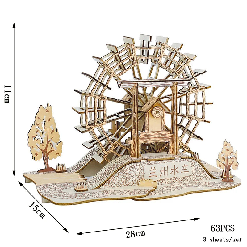 3D Chinese House Wooden Puzzle