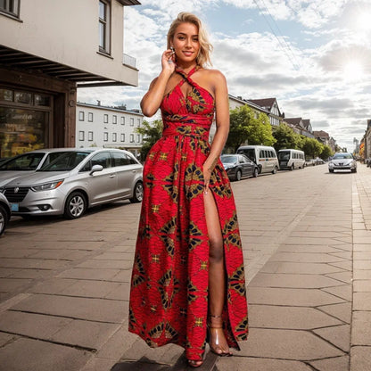 Women's Vintage Casual African Dress