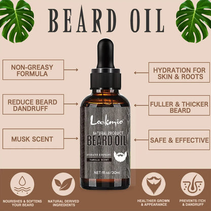 4pcs Scented Beard Oil Set - 30ml