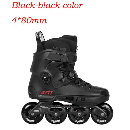 Powerslide NEXT Trinity Inline Skates – Professional Freeride Roller Blades for Street, Racing & Urban Skating with 3/4 Wheel Setup
