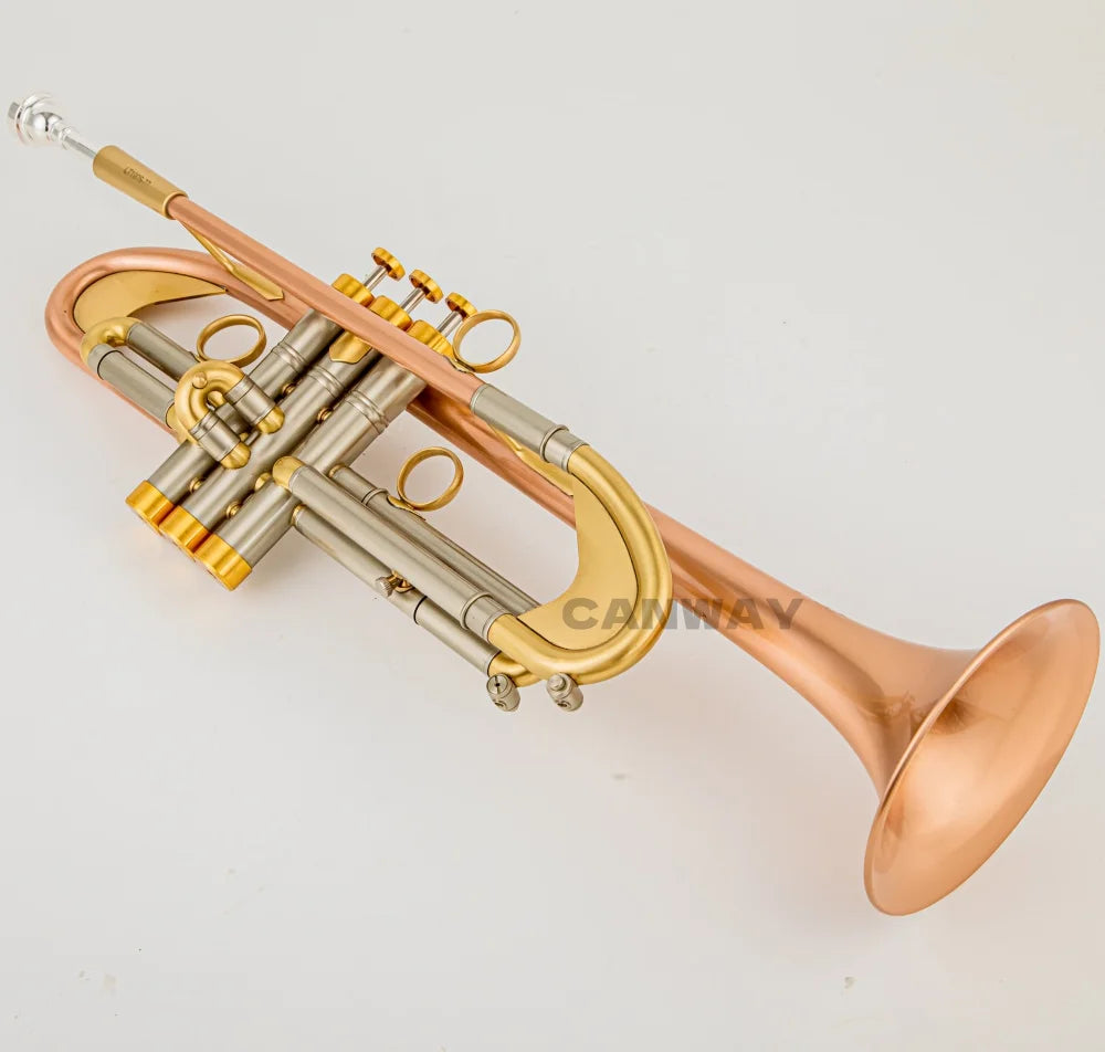 CANWAY Bach 190S-37 Bb Trumpet Phosphorous Copper Brass Plated Professional Brass Instruments With Case