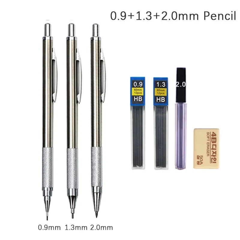 Mechanical Pencil Set | 0.3 0.5 0.7 0.9 1.3 2.0mm
