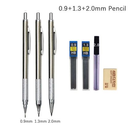 Mechanical Pencil Set | 0.3 0.5 0.7 0.9 1.3 2.0mm
