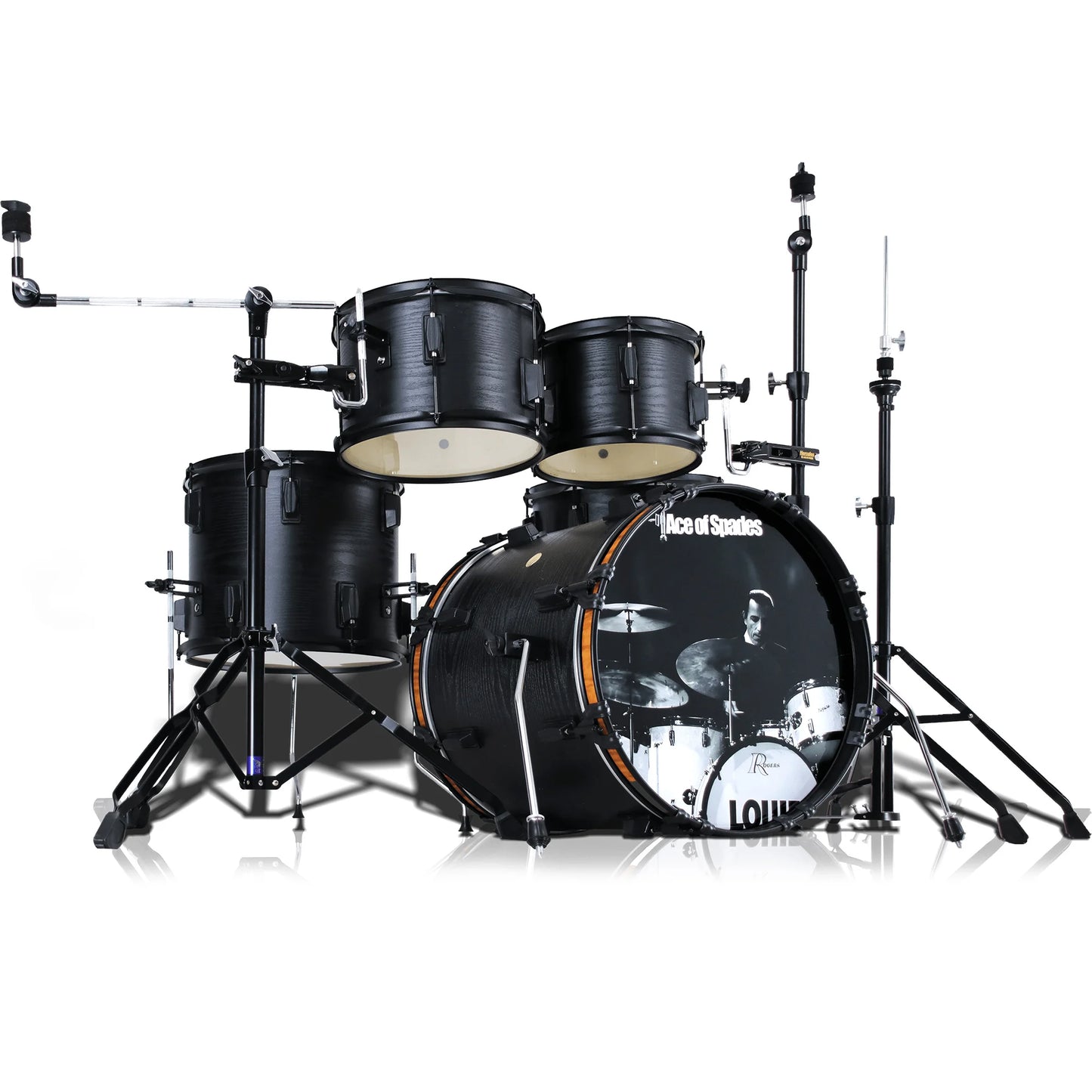 Beatello Mute Drum Set With Quick Switch Norma & Mute Modes Five Color Silent Wood Drum Shell