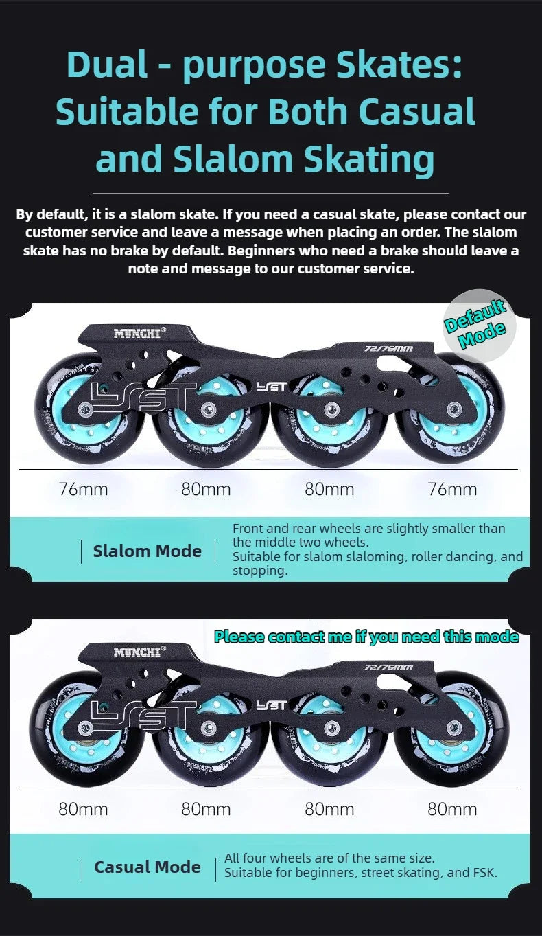 Original Freestyle Professional Slalom Inline Skates Adult Roller Skates