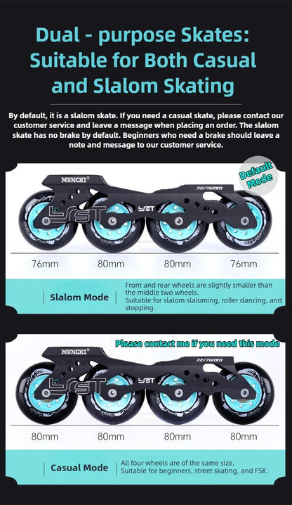 Original Freestyle Professional Slalom Inline Skates Adult Roller Skates
