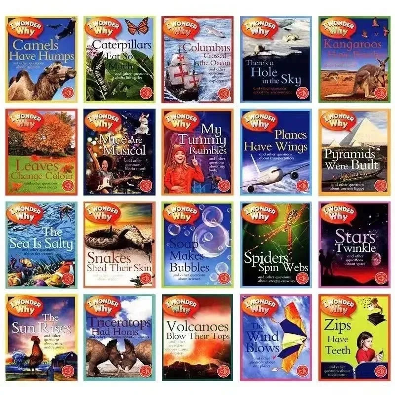 The latest 25 volumes of the English original version of the children's encyclopedia 'I Want to Know Why'