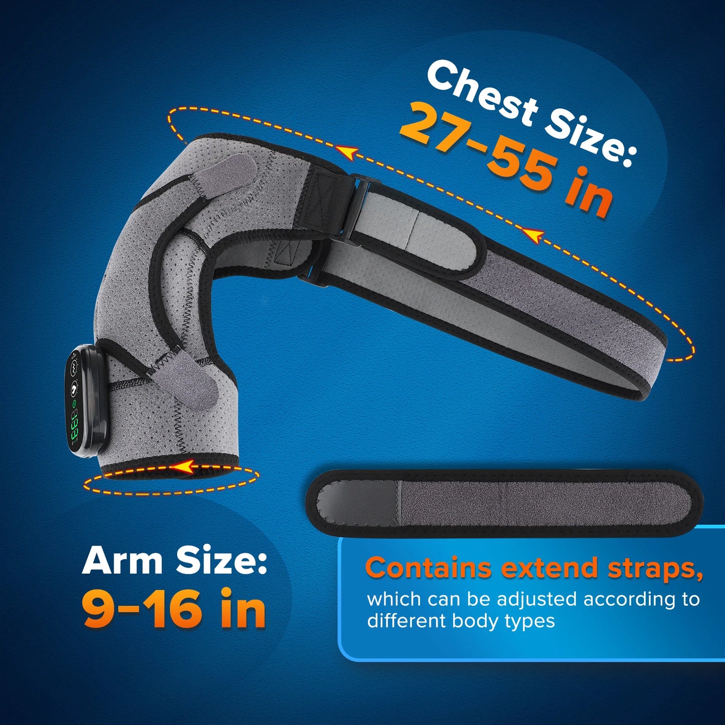 Electric Physiotherapy Pain Relief Heating Pad | Shoulder Vibration Massager