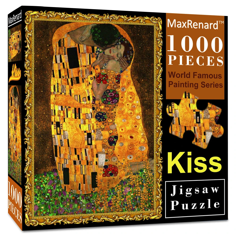 MaxRend Fine Artwork Klimt The Kiss Jigsaw Puzzle - 1000 Pieces