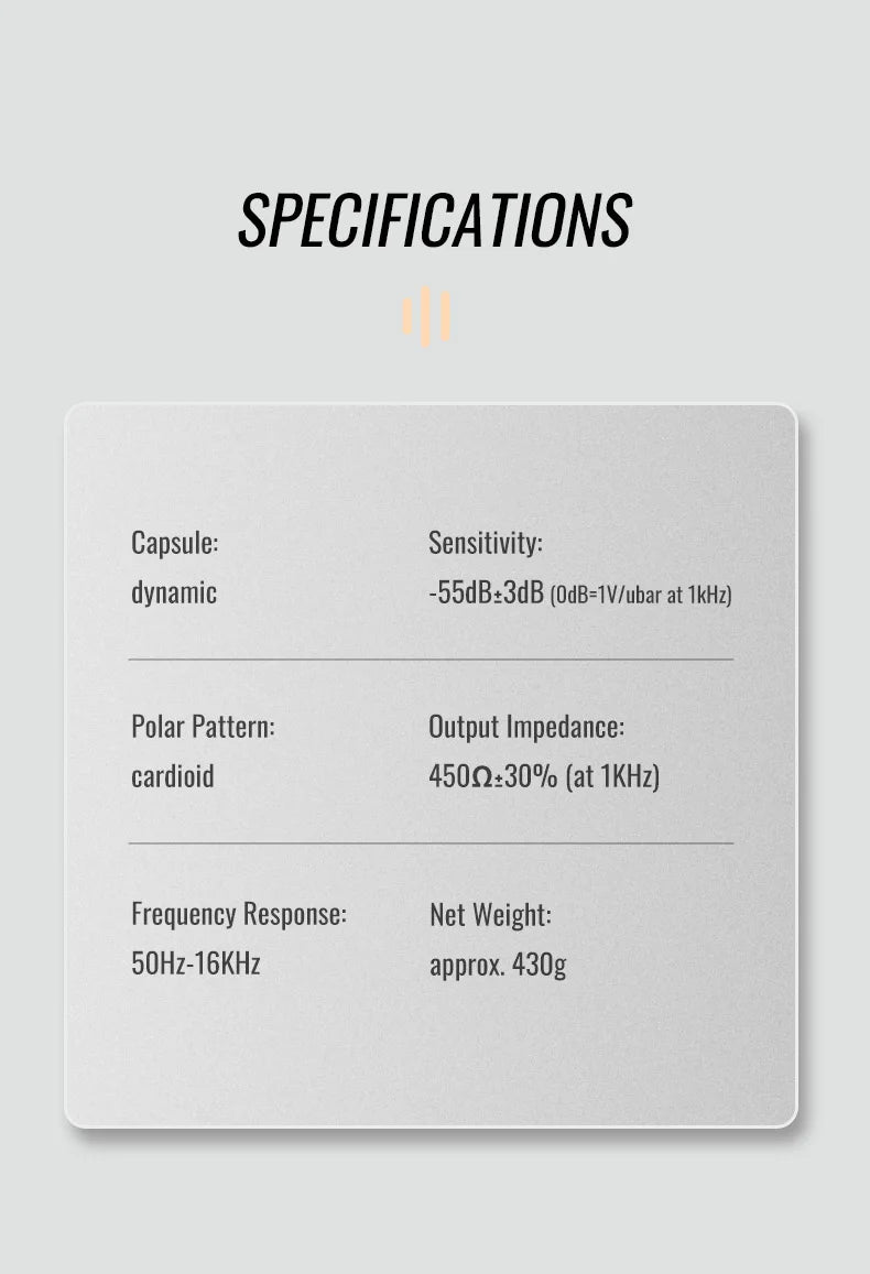 Takstar TA-68 Dynamic Microphone Handheld Mic for Vocals Recording Karaoke Cardioid Pick-up with Mic Clip Windscreen XLR Cable