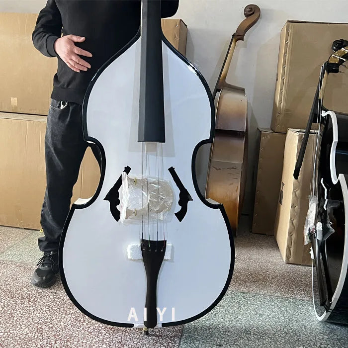 4/4 3/4 Upright Double Bass - White