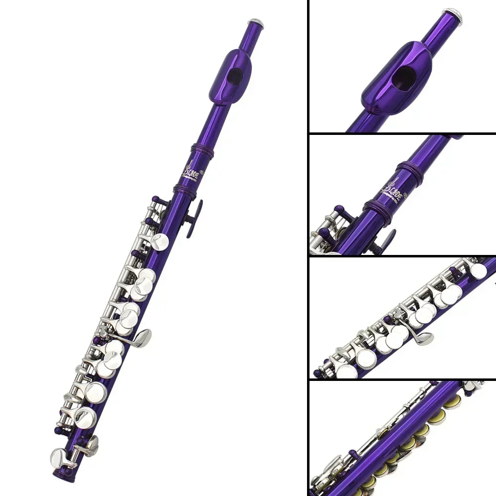 SLADE 16 Holes Piccolo C Key Multicolor Silver White Copper Blow Pipe -  with Accessories