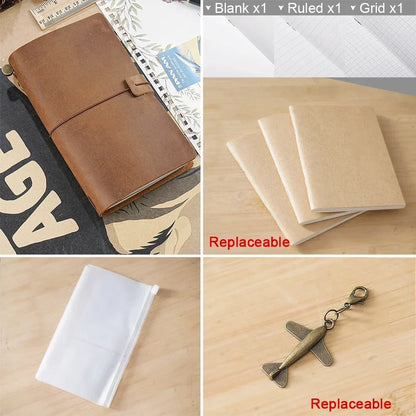 100% Genuine Cowhide Leather Vintage Handmade Notebook