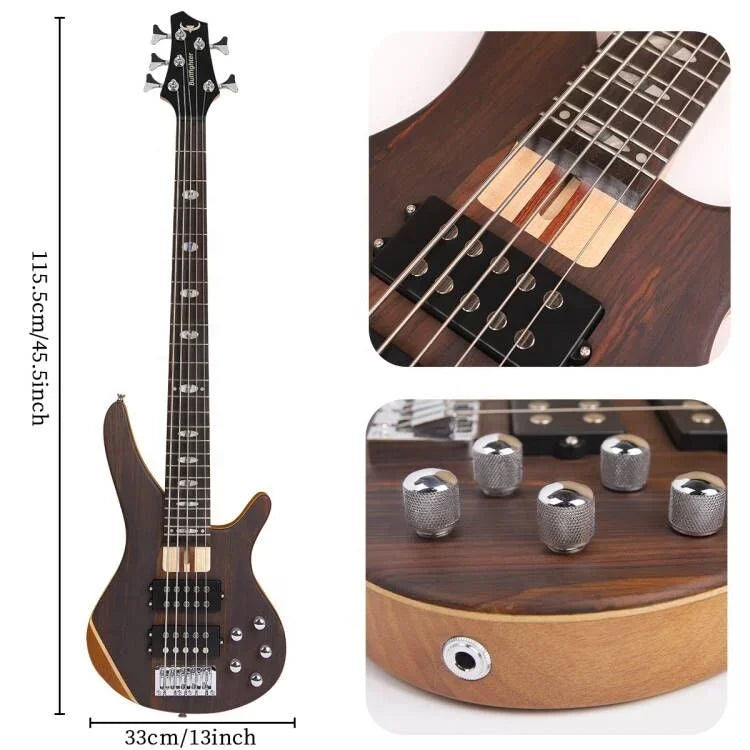 4/ 5 Strings Solid Body Electric Bass Guitar
