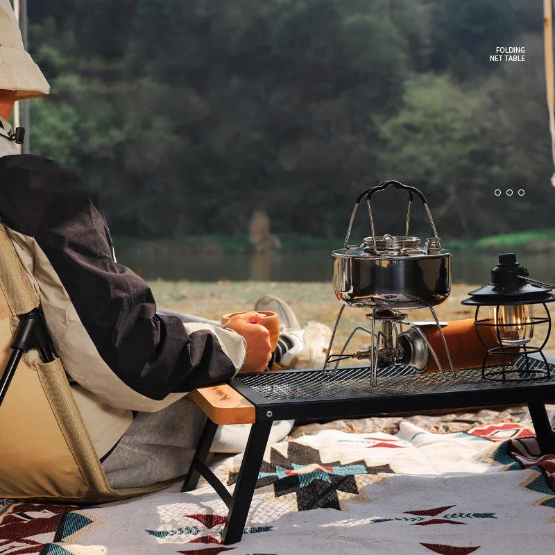 Outdoor Folding Table With Mesh