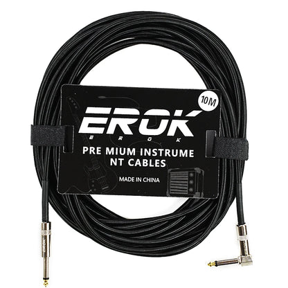 EROK 1.5/3/6/10M  Universal Anti-Noise Braided Guitar Audio Cables Line 6.35mm - Male to Male | Line Pedal Guitar Bass