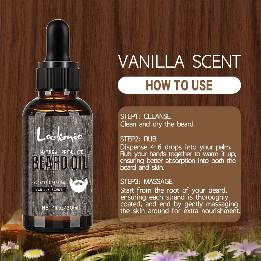 4pcs Scented Beard Oil Set - 30ml