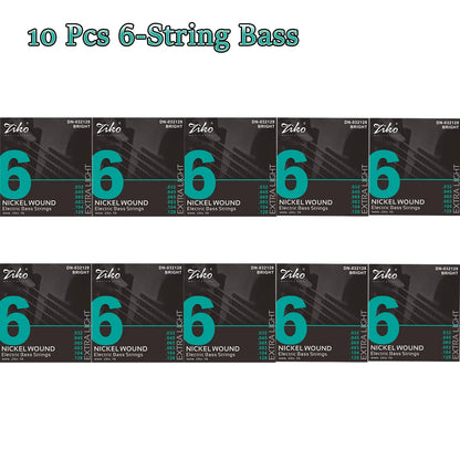 ZIKO  4/5/6  Carbon Steel Hexagonal Alloy Electric Bass Strings - 5/10 Set