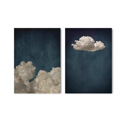 Minimalist Blue Cloud Canvas Poster Wall Art