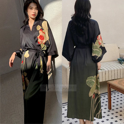 Women's Long Bathrobe Kimono