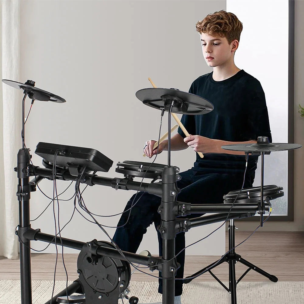Professional Electric Digital Drum Set - Electronic Mesh Kick Pedal