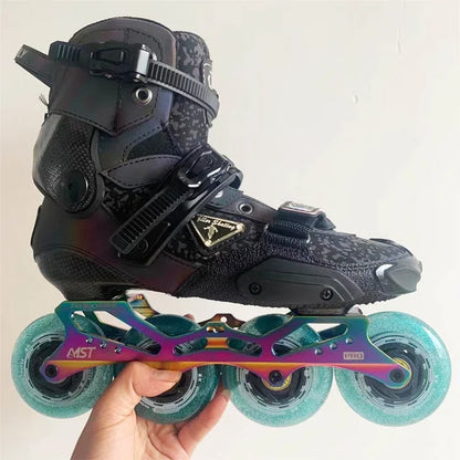Professional Carbon Fiber Adult Inline Skates – Slalom Roller Blades with Carbon Cuff for Freestyle & Urban Skating