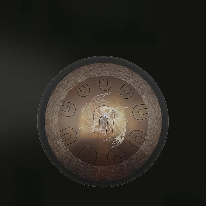 Ethereal Steel Tongue Drum - Colourful Patterned