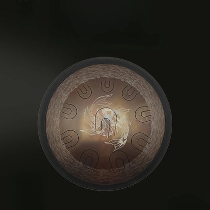 Ethereal Steel Tongue Drum - Colourful Patterned