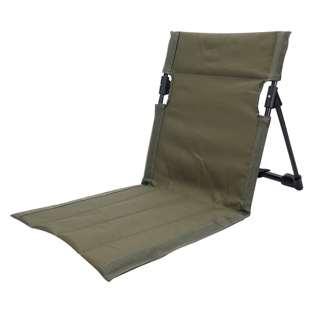 1pc Foldable Camping Chair Outdoor Garden Park Single Lazy Chair Backrest Cushion Picnic Camping Folding Back Chair Beach Chairs
