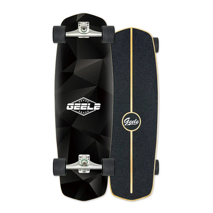 CX4 Land Surfboard Surfskate, Pedal-Free Surf Training Skateboard for Beginners