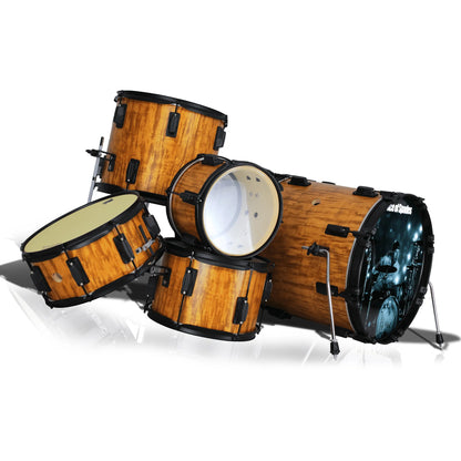 Beatello Mute Drum Set With Quick Switch Norma & Mute Modes Five Color Silent Wood Drum Shell