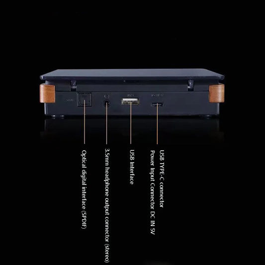 Wooden HIFI CD Player | Bluetooth 5.1 Digital Optical Output USB Lossless Playback CD Music Player - Remote Control