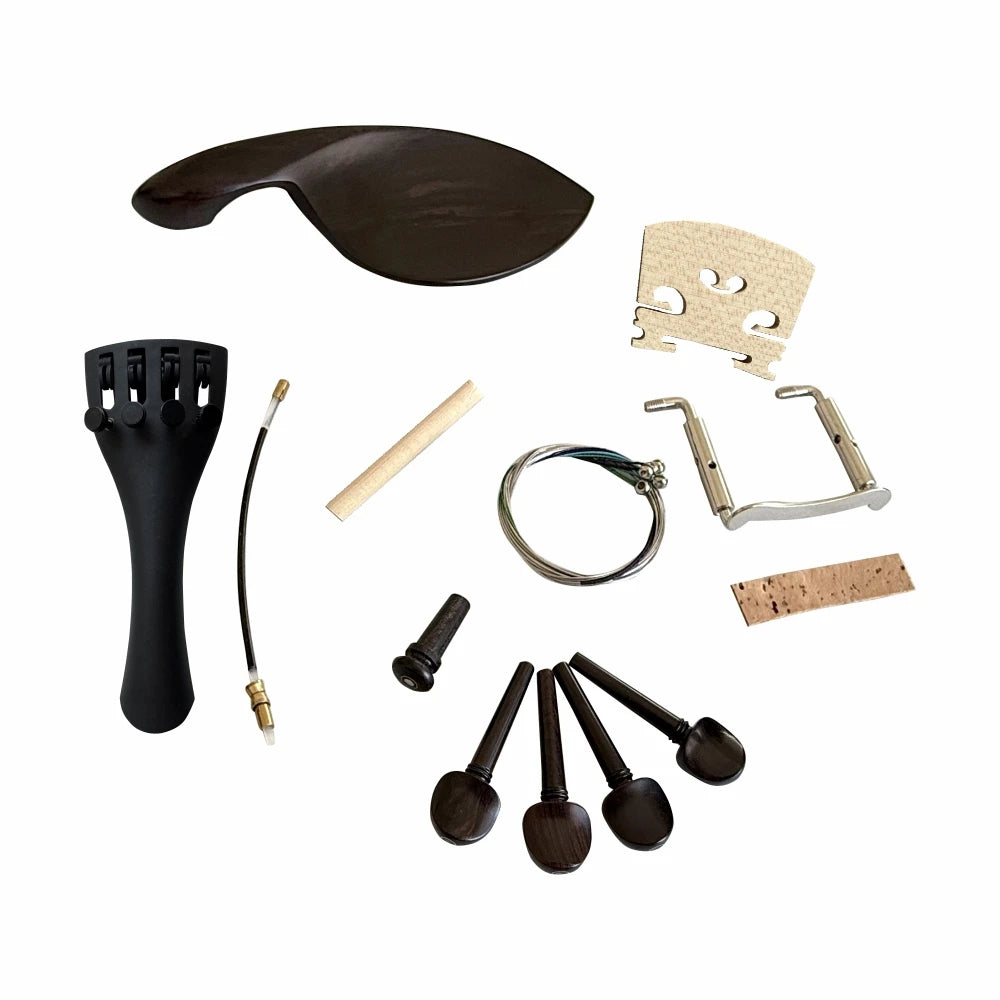 4/4Unfinished White Violin ，Natural Dried Maple Back, Spruce Top,solid wood DIY white violino Ebony  accessories，Factory