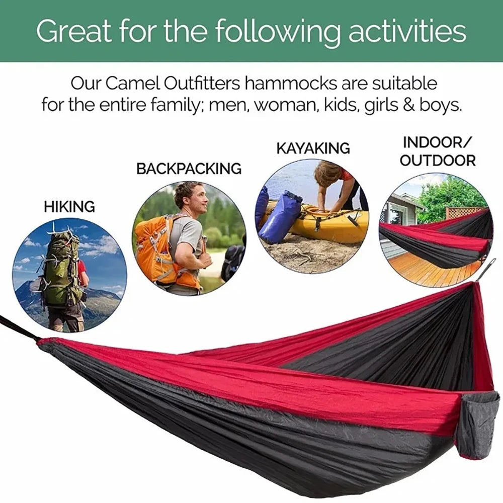 Portable Camping Parachute Cloth Hammocks - 300x200cm