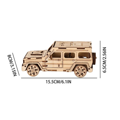 3D SUV Car  Scale Model Wooden Puzzle