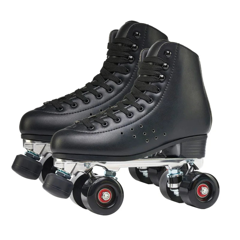 Professional Quad Roller Skates - Aluminum Alloy Frame PU Wheels