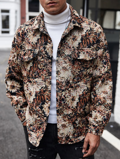 Men's Floral Jacket Korean Edition