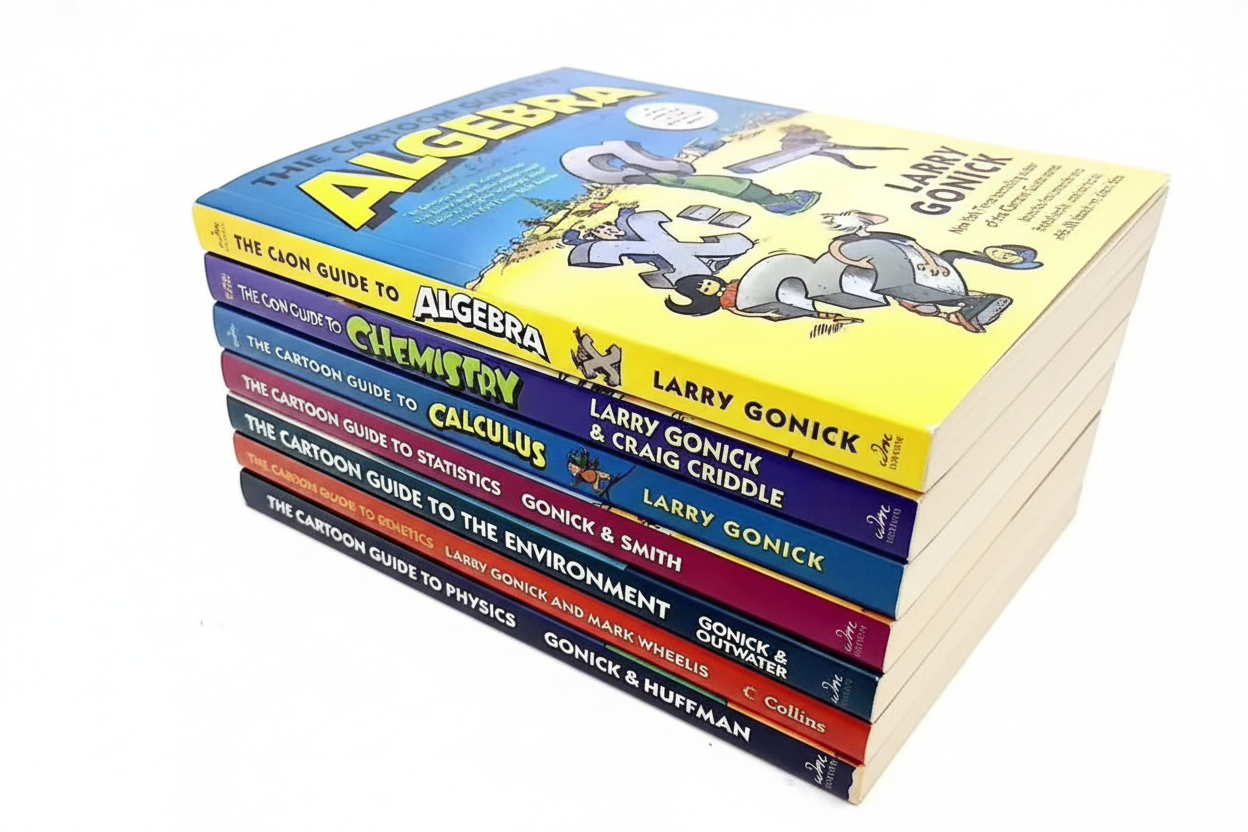 Early Education | The Cartoon Guide to Statistics/Chemistry Funny Science Comics - 8 Books